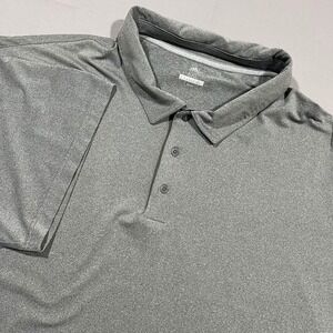 Adidas Polo Golf Shirt Performance Stretch Heathered Grey Men's 6XL